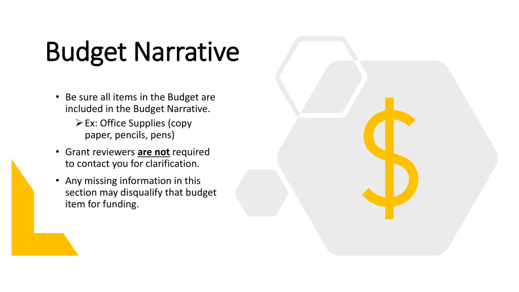 budget narrative budget narrative