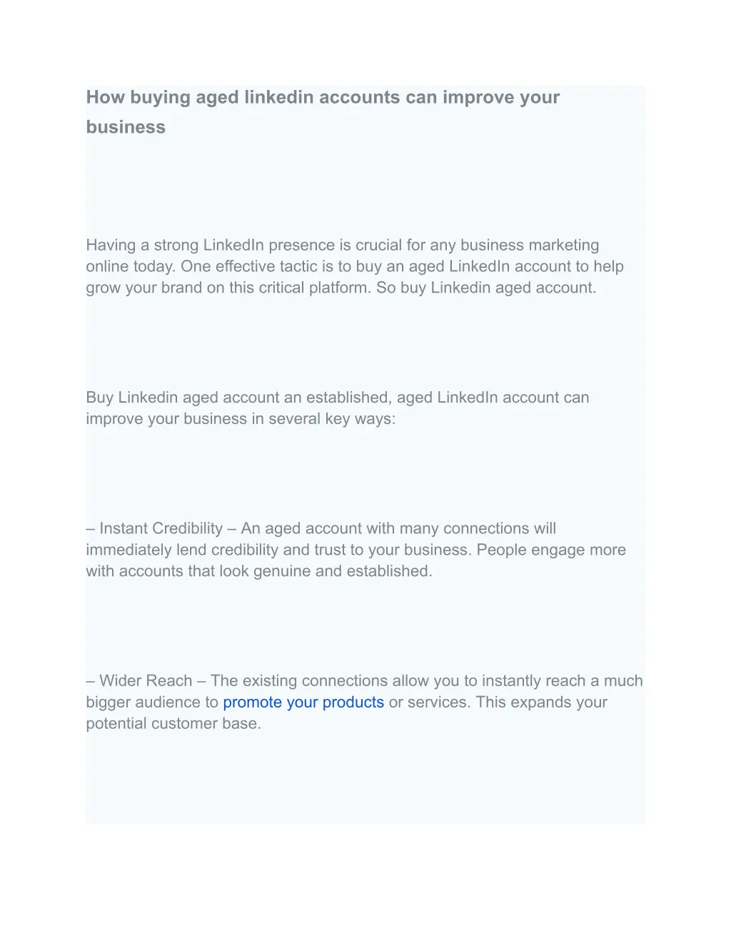 how buying aged linkedin accounts can improve