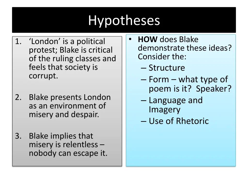 hypotheses