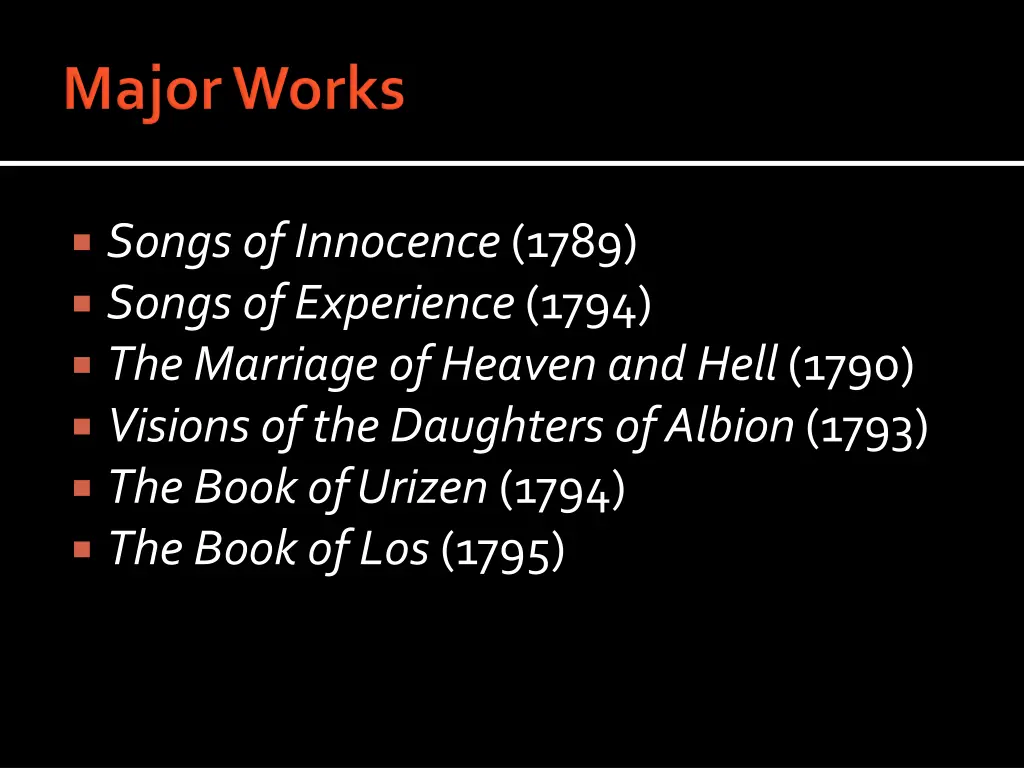 songs of innocence 1789 songs of experience 1794