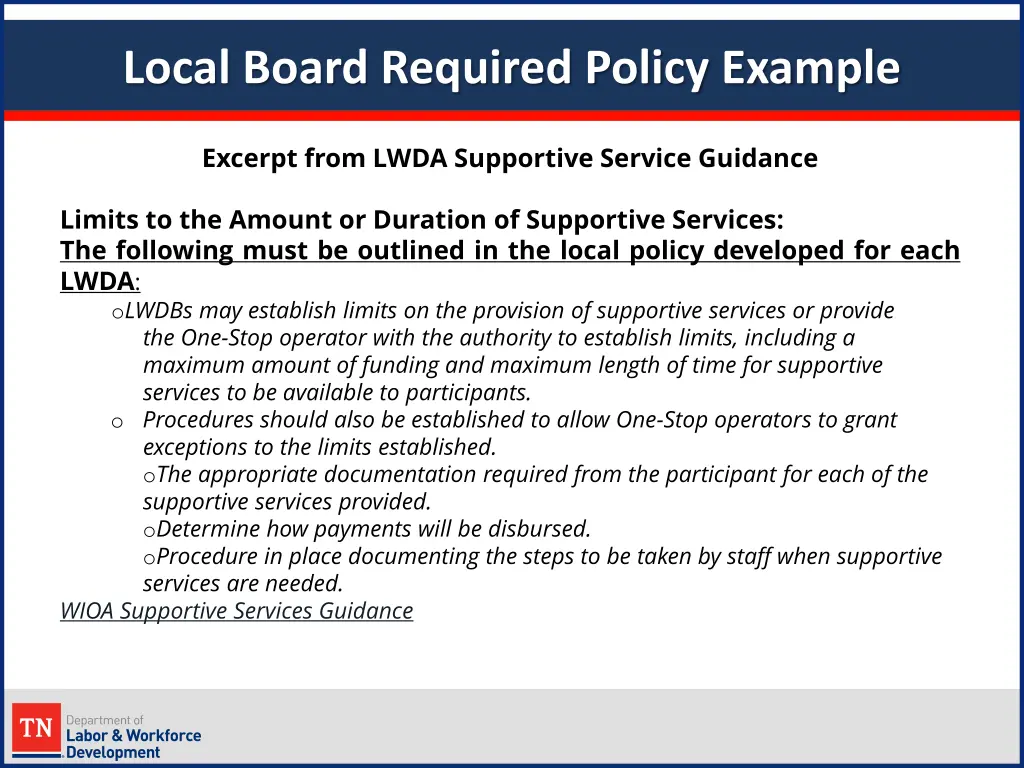 local board required policy example