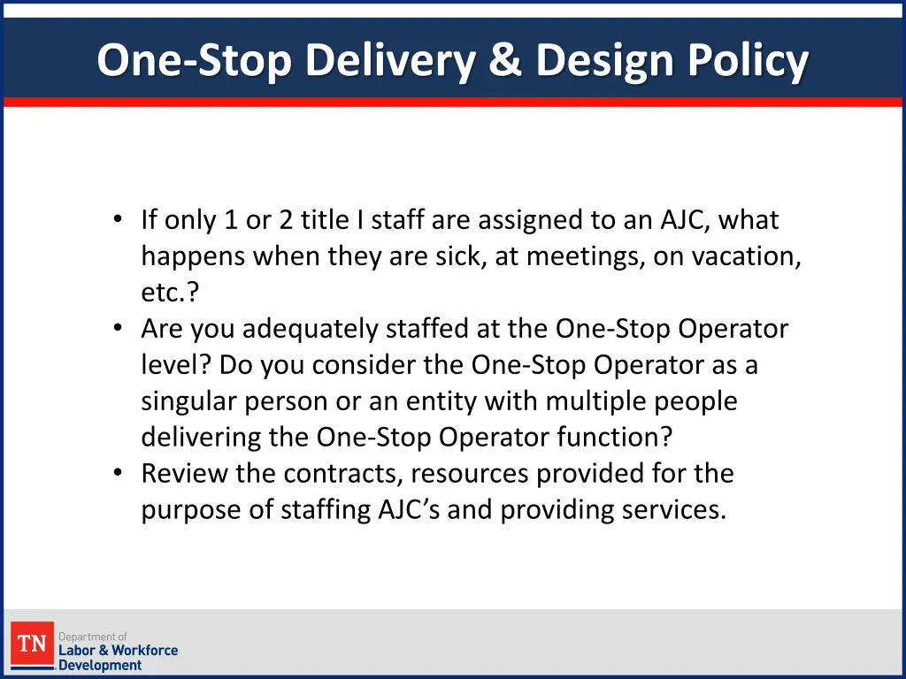 one stop delivery design policy 2