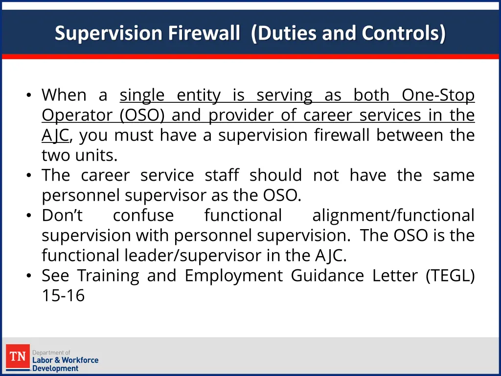 supervision firewall duties and controls