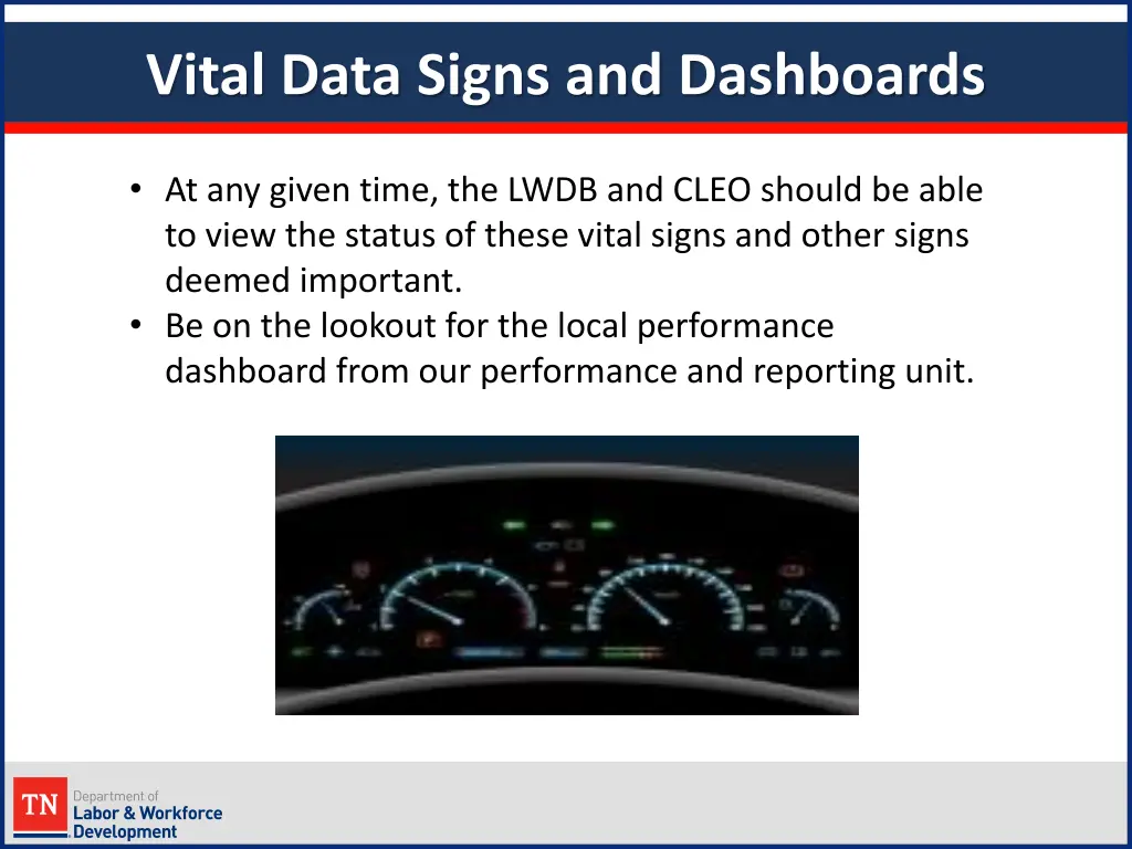 vital data signs and dashboards