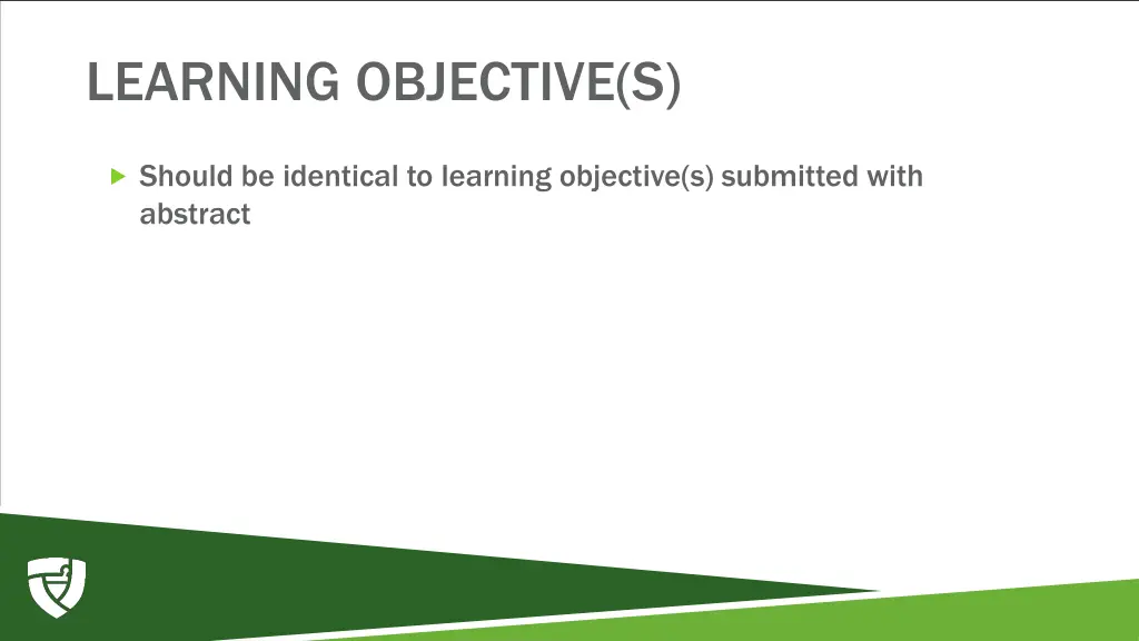 learning objective s