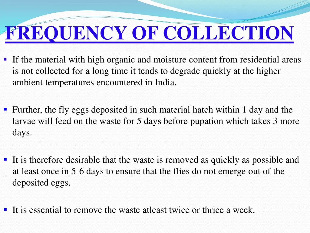 frequency of collection 1