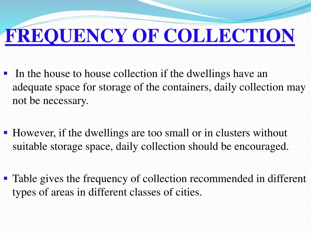 frequency of collection 2