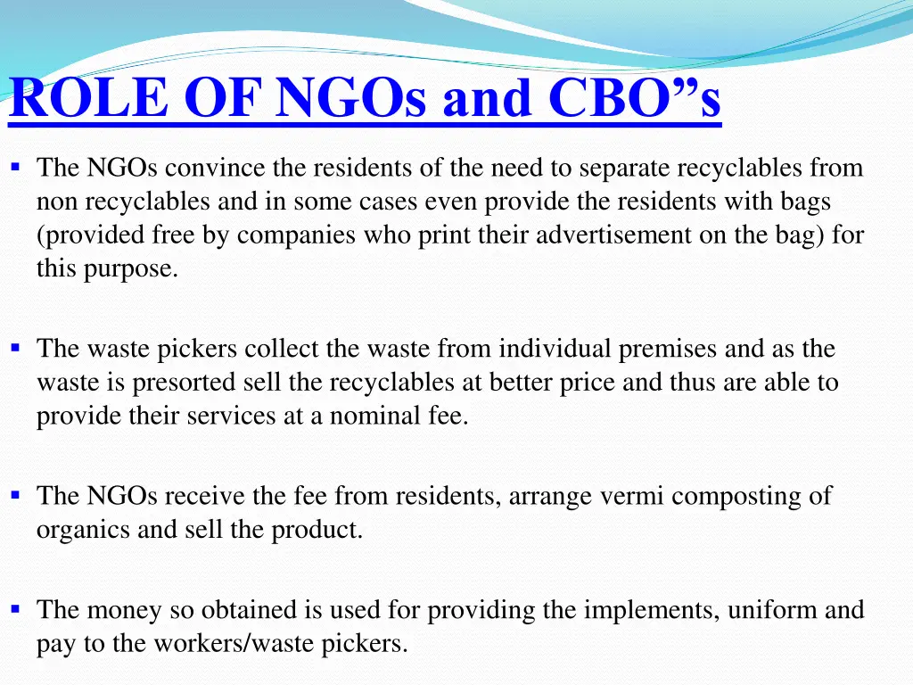 role of ngos and cbo s