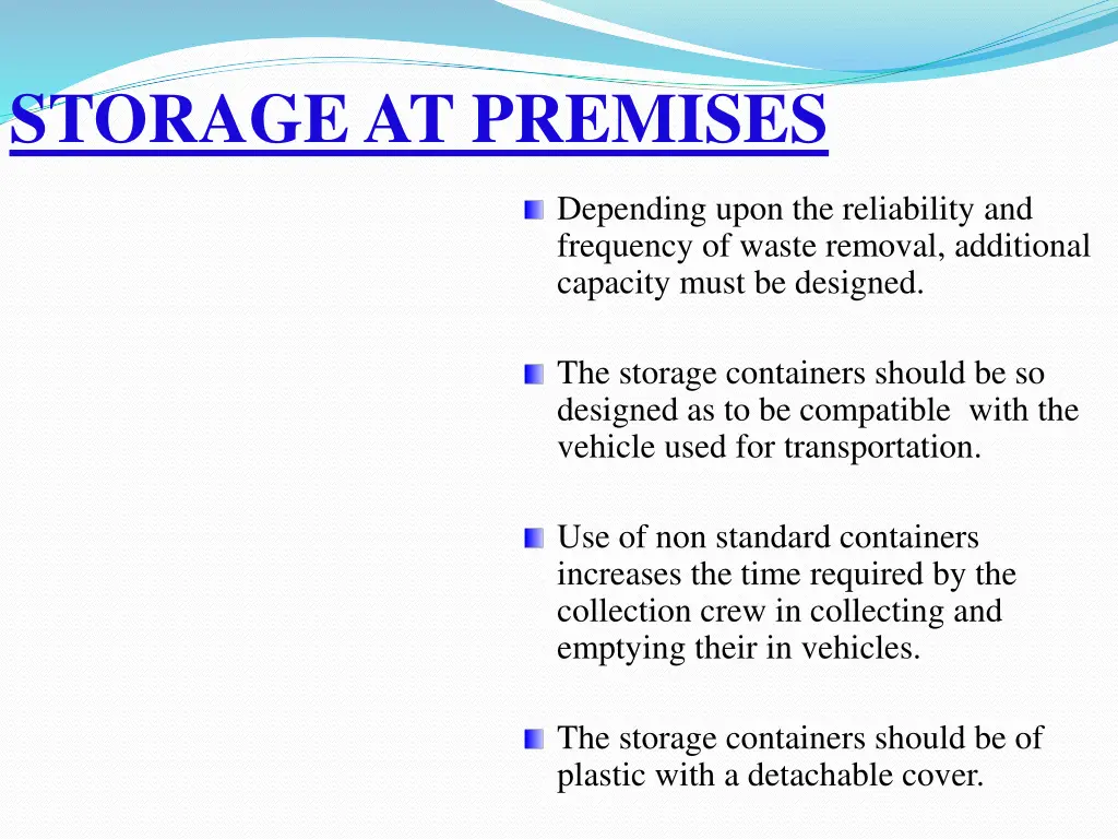 storage at premises 1