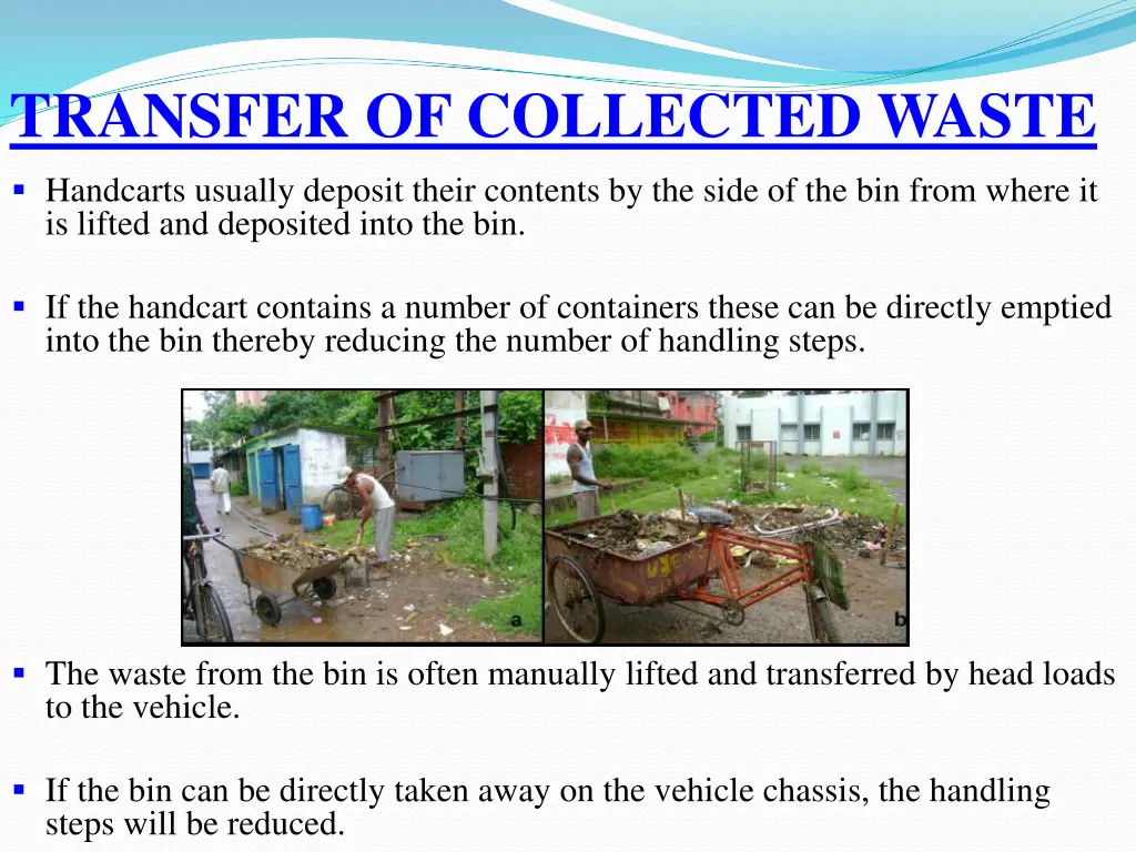 transfer of collected waste 1