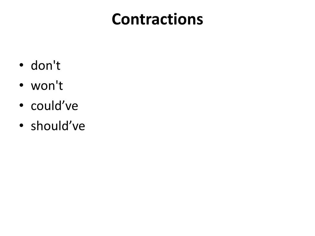 contractions