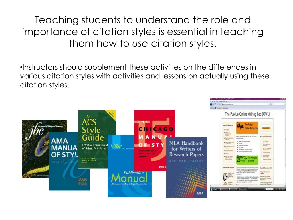 teaching students to understand the role