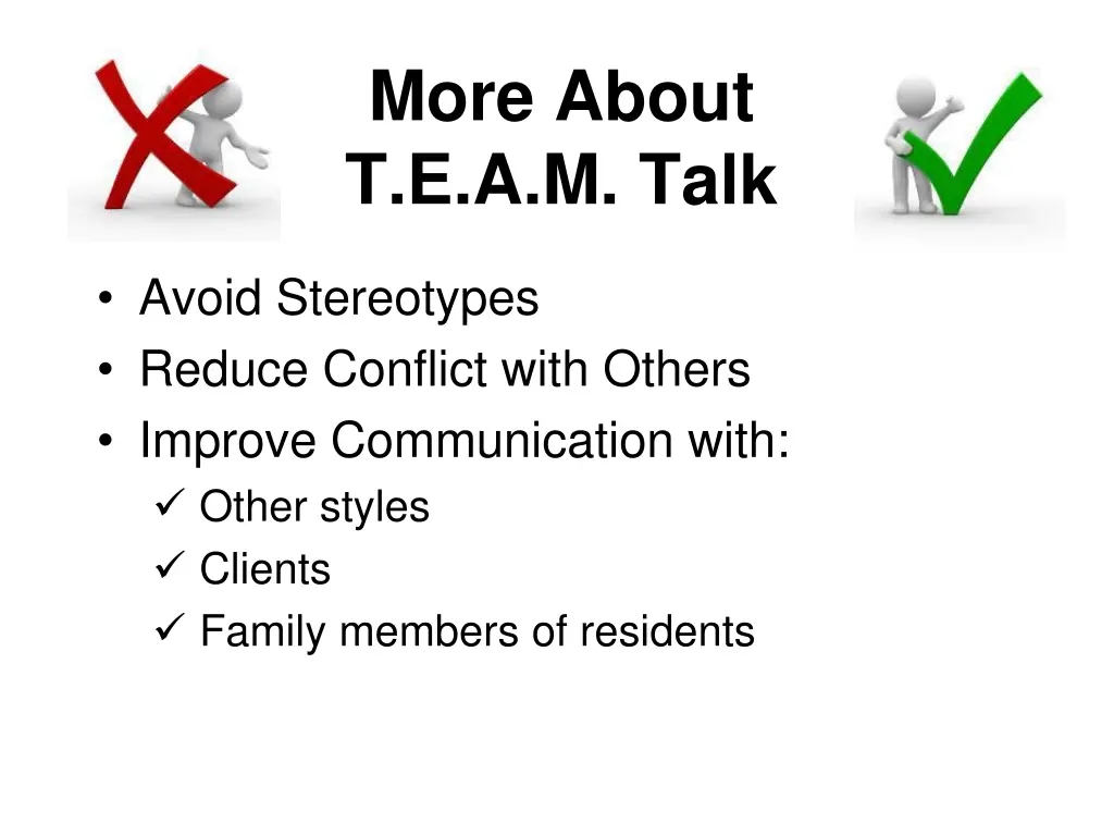 more about t e a m talk