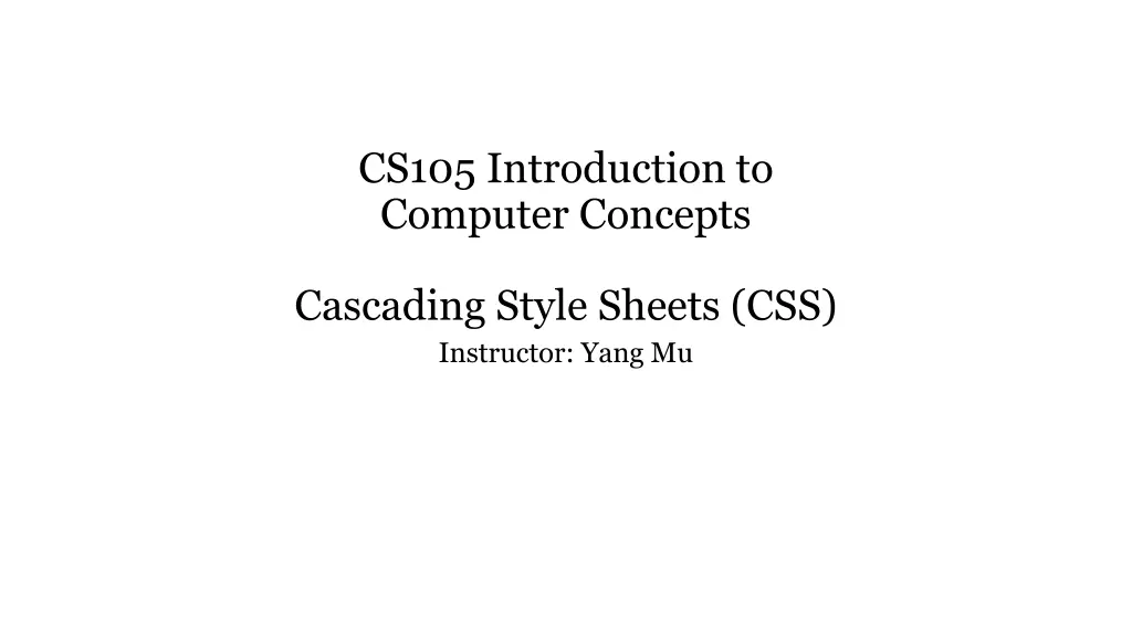 cs105 introduction to computer concepts