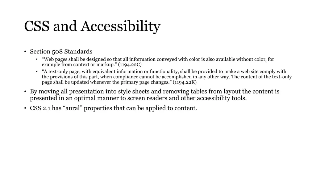 css and accessibility