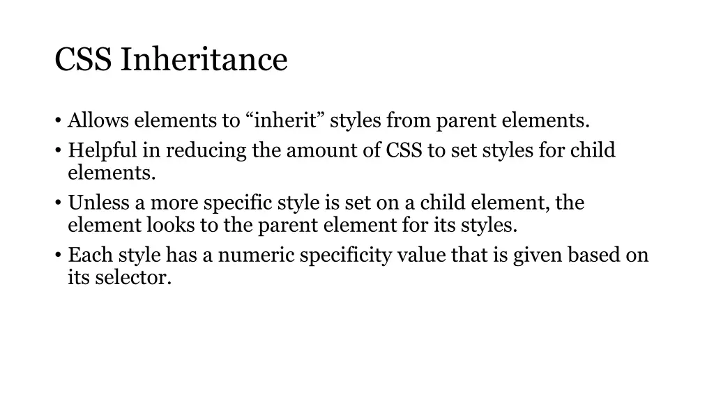 css inheritance