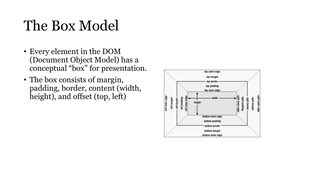 the box model