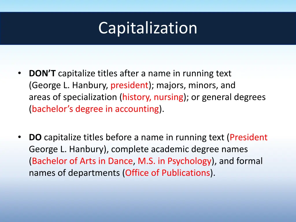 capitalization