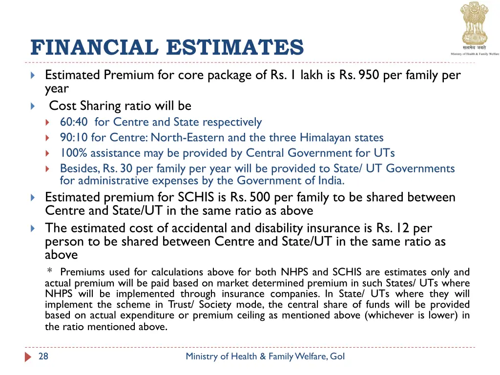 financial estimates