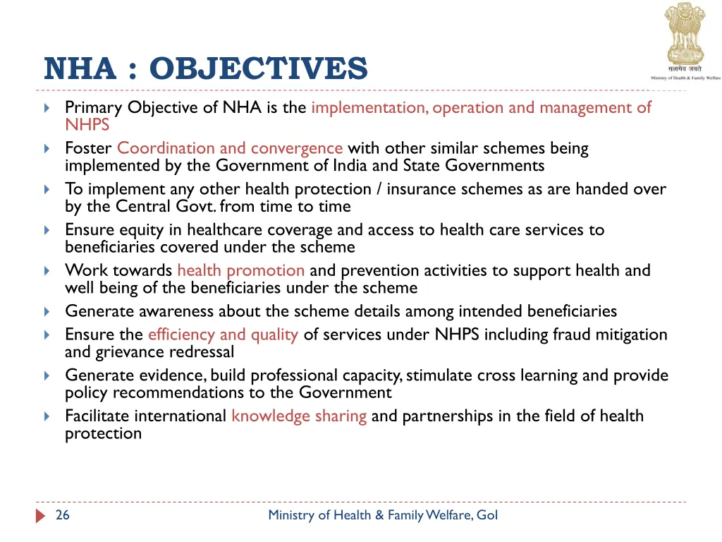 nha objectives