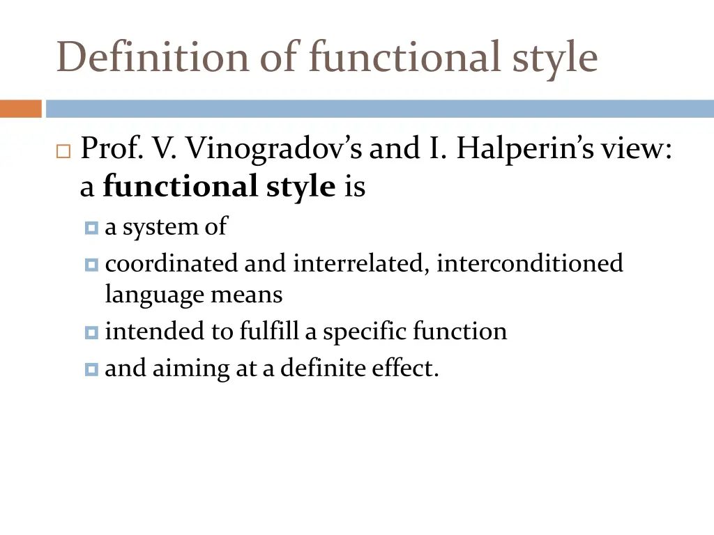 definition of functional style