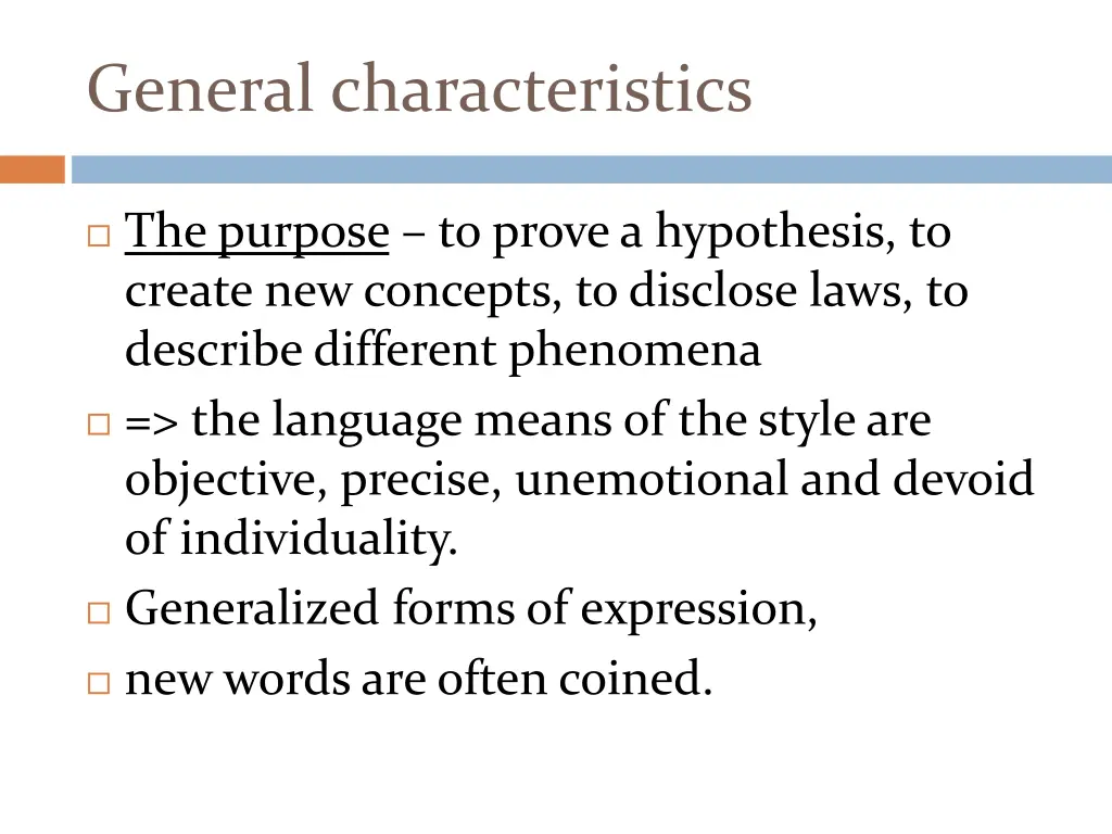 general characteristics