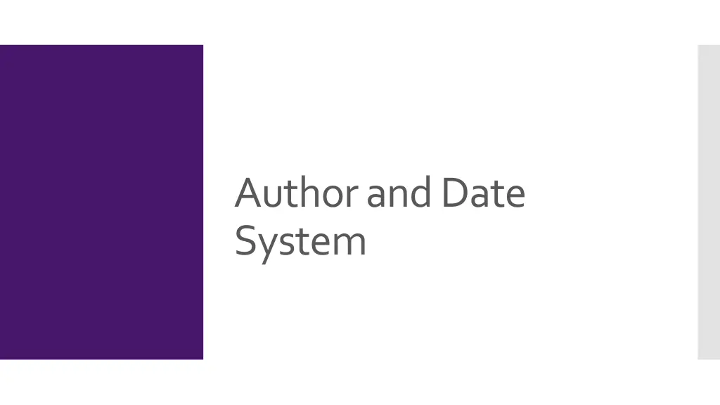 author and date system