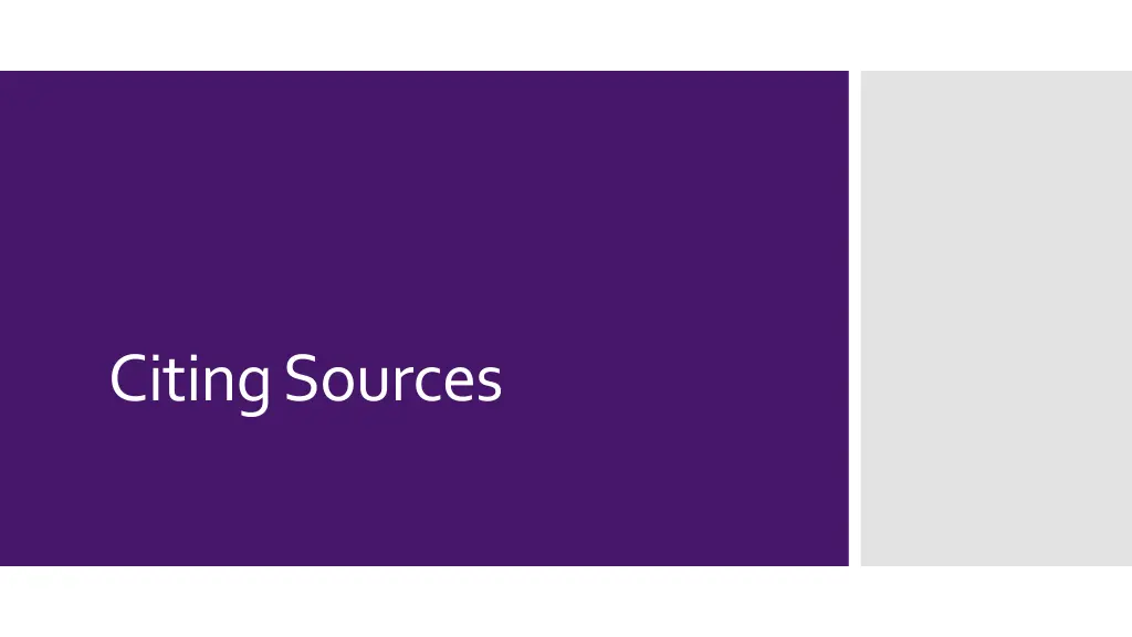 citing sources