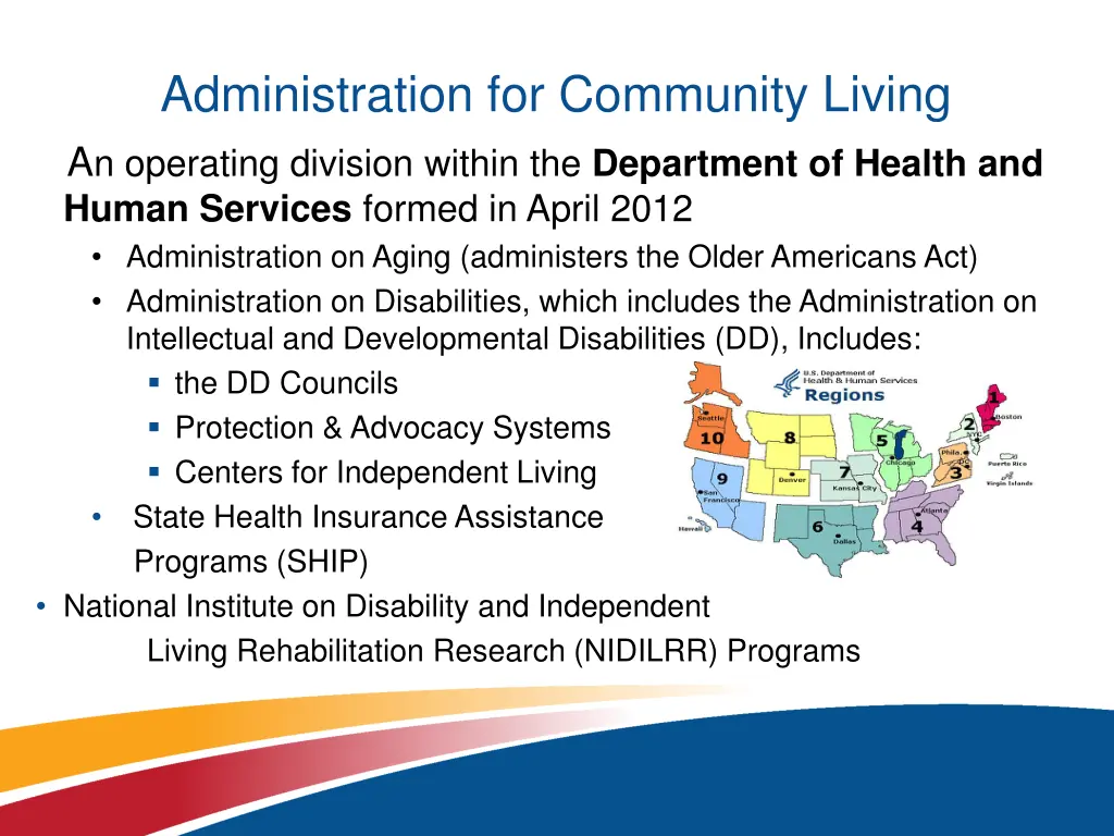 administration for community living a n operating