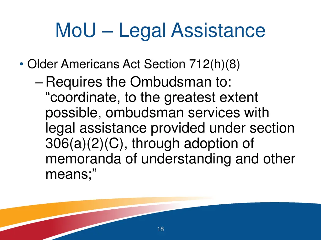 mou legal assistance