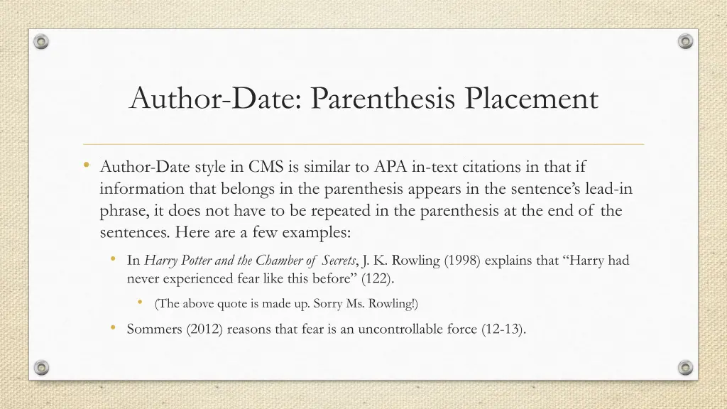 author date parenthesis placement