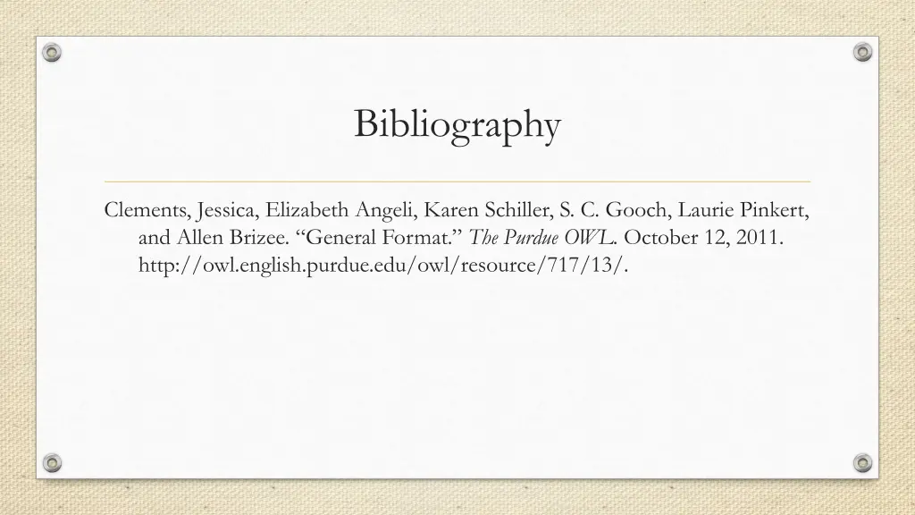 bibliography