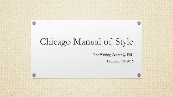 chicago manual of style