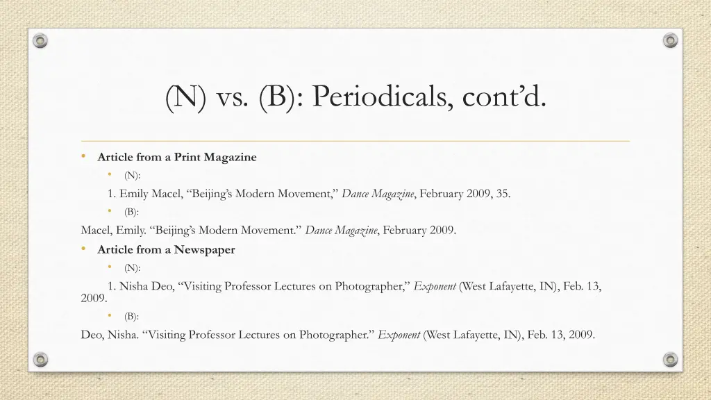 n vs b periodicals cont d