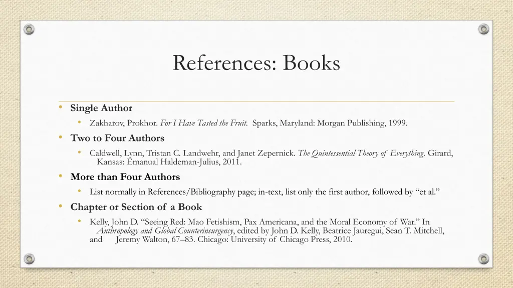 references books