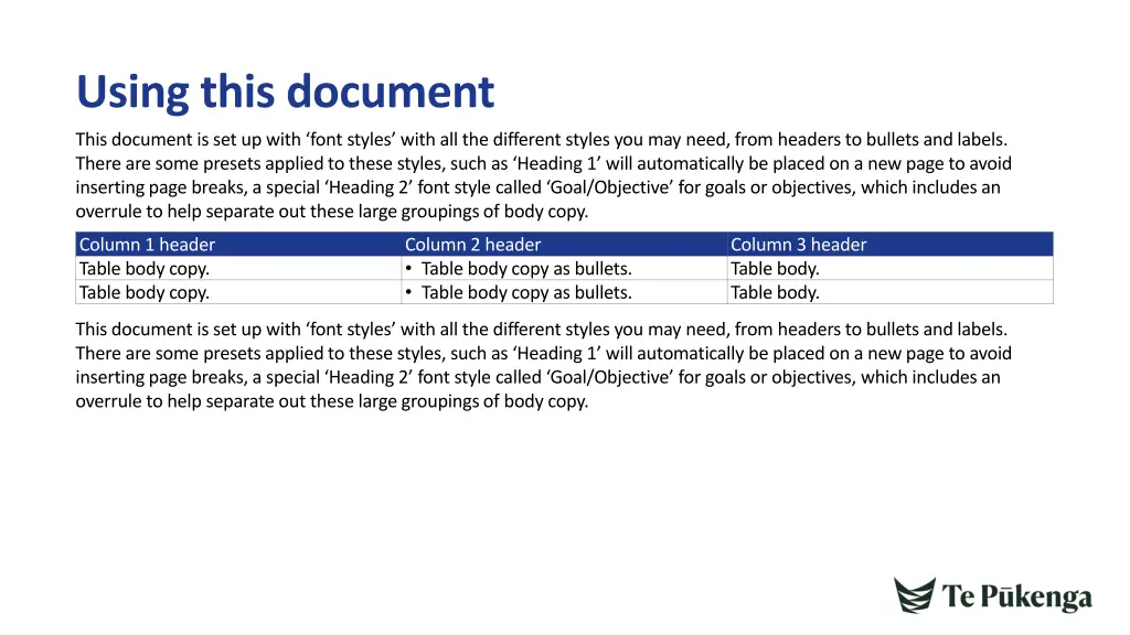 using this document 1