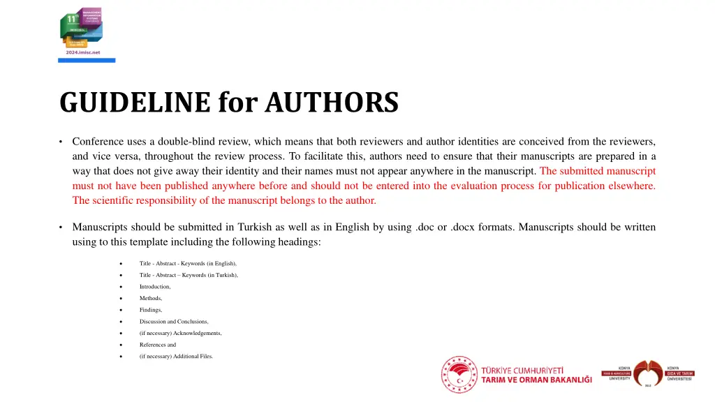 guideline for authors