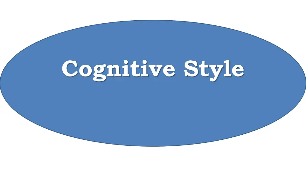 cognitive style