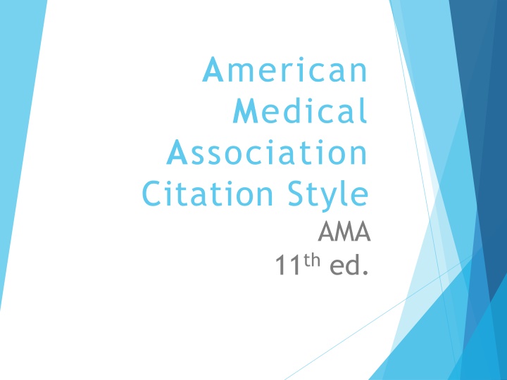 a merican m edical a ssociation citation style