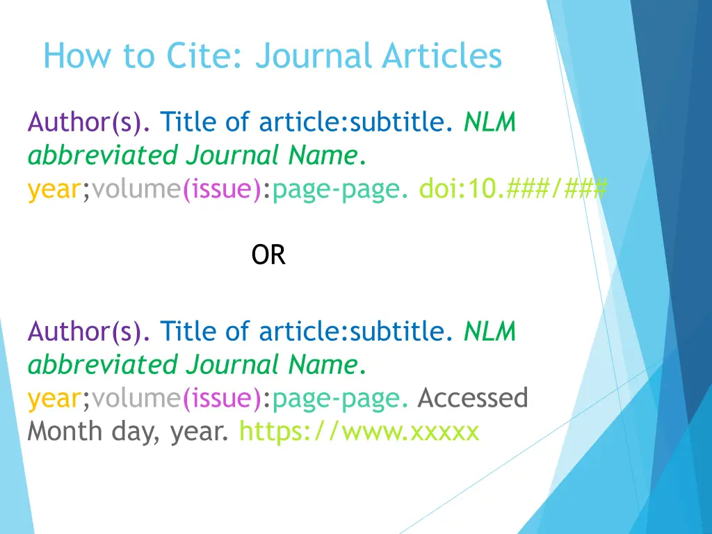 how to cite journal articles