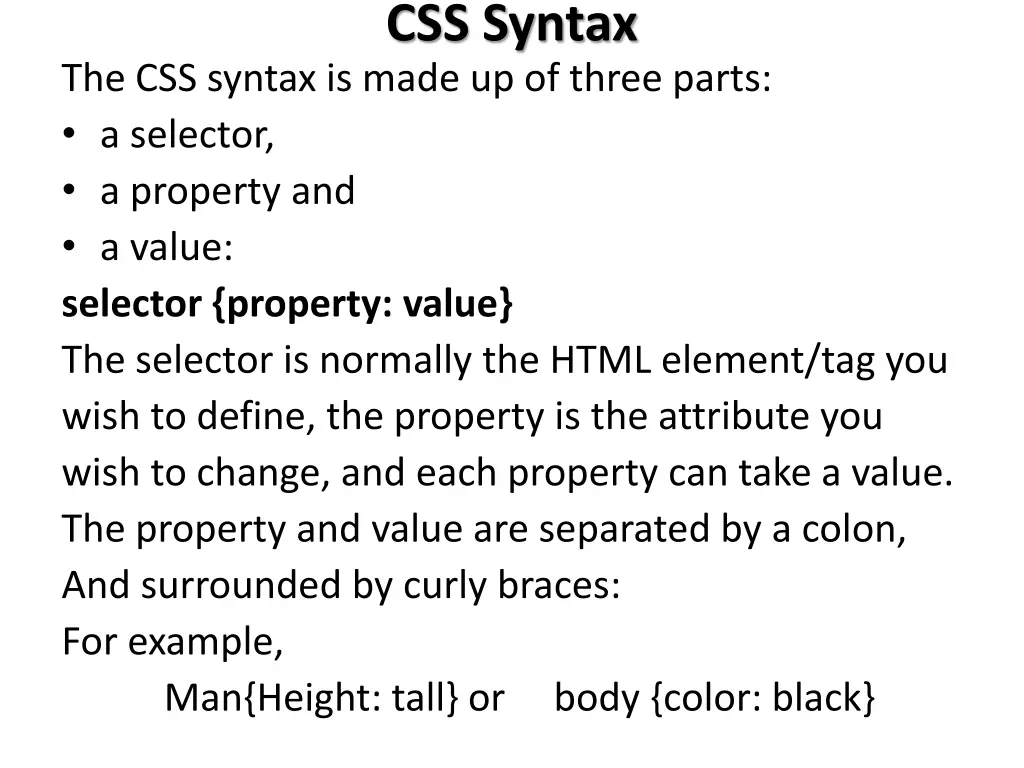 css syntax