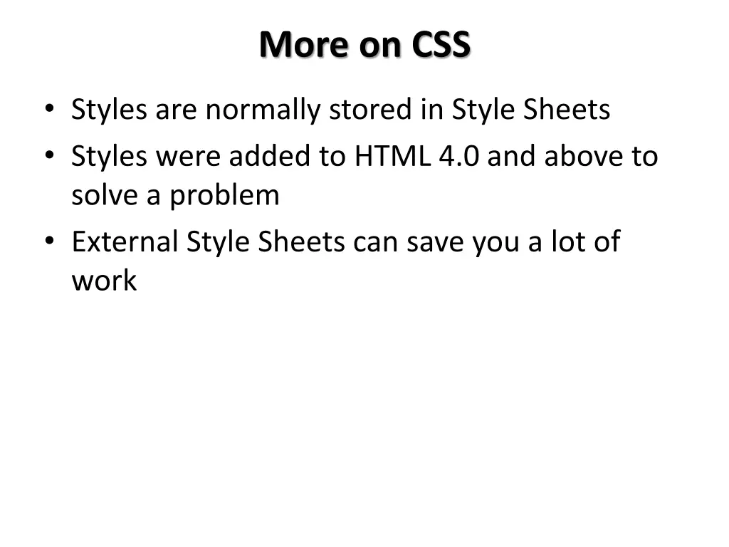 more on css