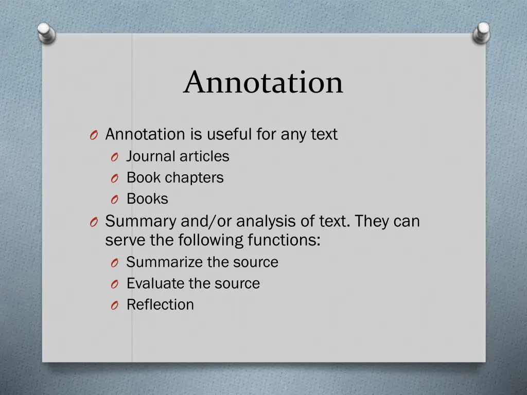 annotation