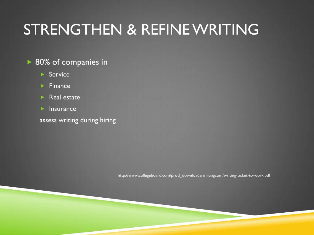 strengthen refine writing 2