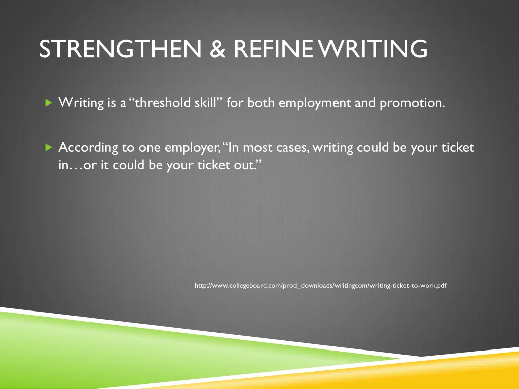 strengthen refine writing