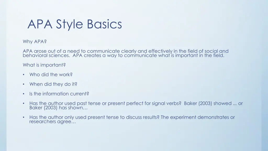 apa style basics 1