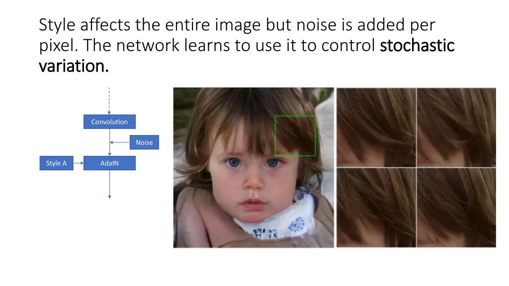 style affects the entire image but noise is added