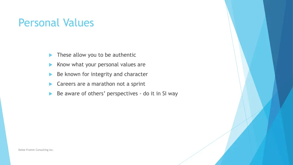 personal values