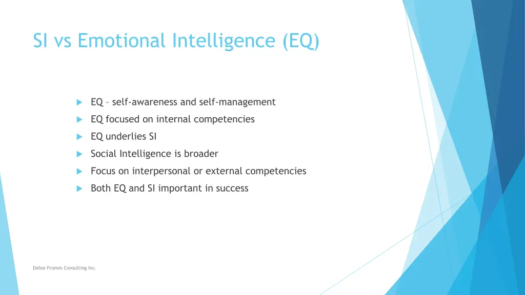 si vs emotional intelligence eq