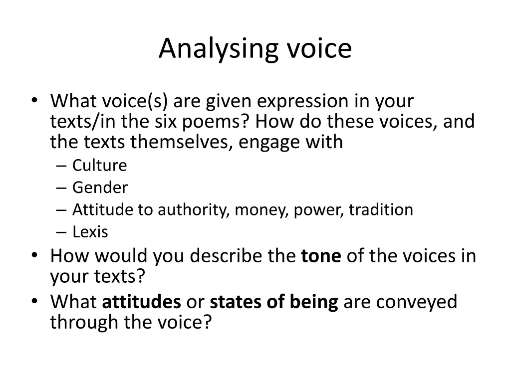 analysing voice